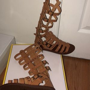 NWT seven dials Tan Gladiator Sandals